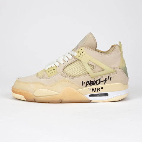 Jordan 4 Off-White Sail signed by Virgil Abloh
